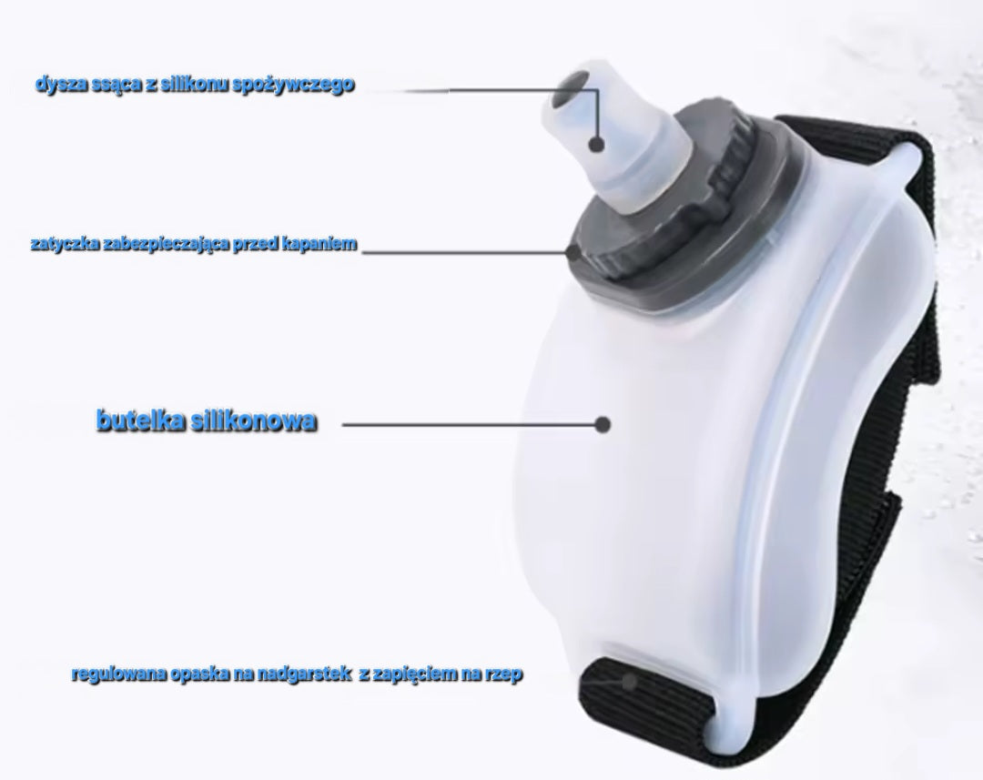 Sportowa butelka na wodę na nadgarstek